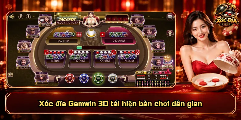 Xóc Đĩa Gemwin – Sảnh Chơi Phong Phú, Trải Nghiệm Thú Vị 2 Xóc đĩa Gemwin 3D tái hiện bàn chơi dân gian