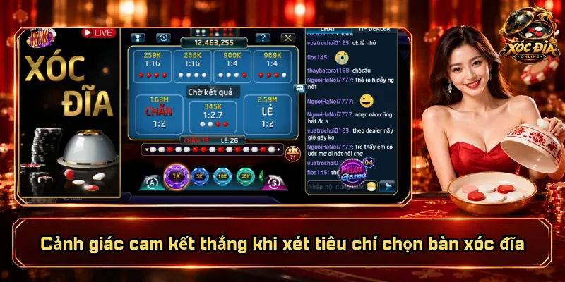 Tiêu Chí Chọn Bàn Xóc Đĩa – 5 Điểm Cần Xem Để Tránh Sai Lầm 4 Cảnh giác cam kết thắng khi xét tiêu chí chọn bàn xóc đĩa
