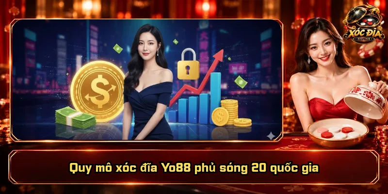 Xóc Đĩa Yo88 – Thương Hiệu Tầm Cỡ, Trải Nghiệm Bất Ngờ 1 Quy mô xóc đĩa Yo88 phủ sóng 20 quốc gia