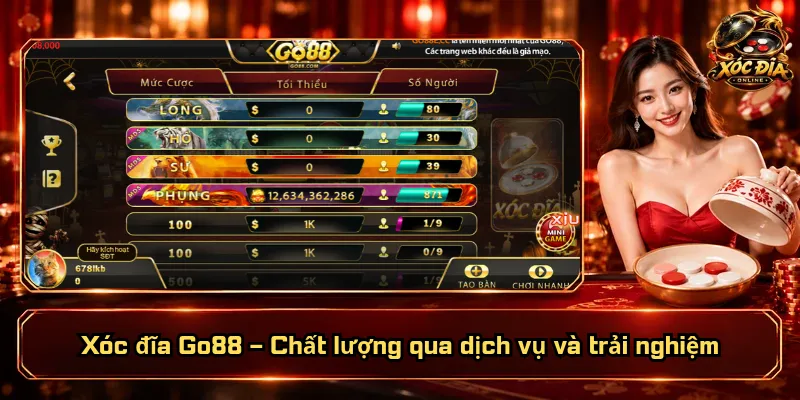 Xóc Đĩa Go88 – Sảnh Chơi Quy Mô, Ưu Đãi Sôi Động 6 Xóc đĩa Go88 – Chất lượng qua dịch vụ và trải nghiệm