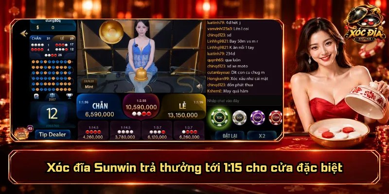 Xóc Đĩa Sunwin – Live 4K Đẳng Cấp, Bảo Mật Vững Chắc 3 Xóc đĩa Sunwin trả thưởng tới 1:15 cho cửa đặc biệt